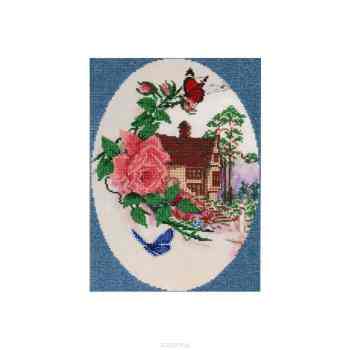 Канва с нанесенным рисунком Hobby&Pro "Виньетка", для вышивания бисером, 25 x 35 см