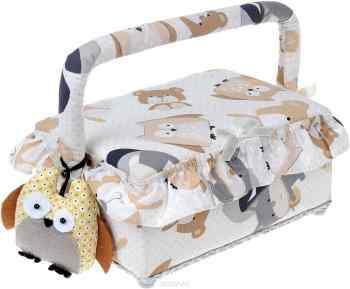 Шкатулка для рукоделия RTO "Зверята", 24 х 15,5 х 10,5 см