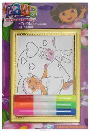 Даша - путешественница Набор для создания картины из цветного песка