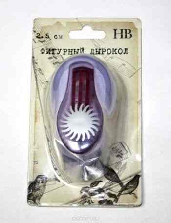 Дырокол фигурный Hobbyboom "Солнце-василек", №88, цвет: сиреневый, 2,5 см