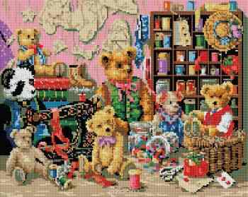 Алмазная мозаика на подрамнике Белоснежка "Плюшевая коллекция", 40 х 50 см