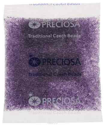 Бисер Preciosa "Ассорти", прозрачный, цвет: сиреневый (15), 10/0, 50 г. 163142