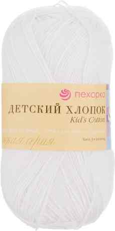 Пряжа для вязания Пехорка "Детский хлопок", цвет: белый (01), 330 м, 100 г, 5 шт