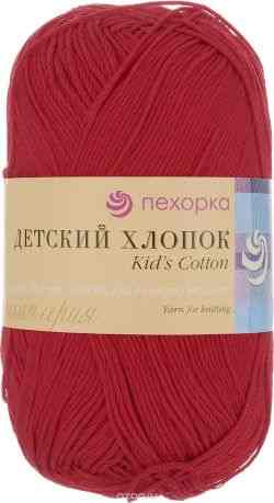Пряжа для вязания Пехорка "Детский хлопок", цвет: красный (06), 330 м, 100 г, 5 шт