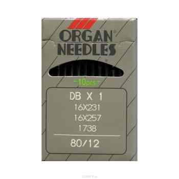 Иглы для промышленных швейных машин "Organ", DBx1/80, 10 шт