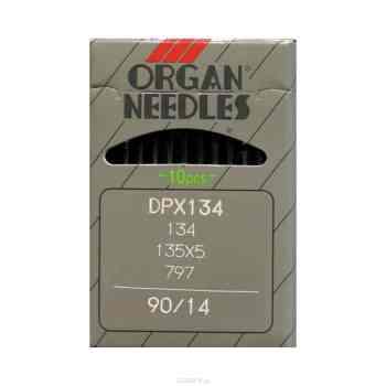 Иглы для промышленных швейных машин "Organ", DPx5/90, 10 шт