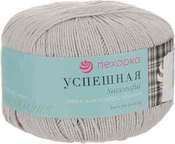 Пряжа для вязания Пехорка "Успешная", цвет: светло-серый (08), 220 м, 50 г, 10 шт