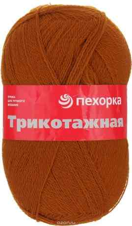 Пряжа для вязания Пехорка "Трикотажная", цвет: кирпичный (284), 780 м, 100 г, 5 шт