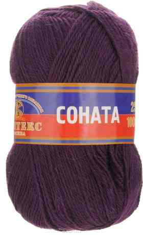 Пряжа для вязания Камтекс "Соната", цвет: слива (182), 250 м, 100 г, 10 шт