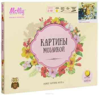 Molly Картина мозаикой Плывущий тигр