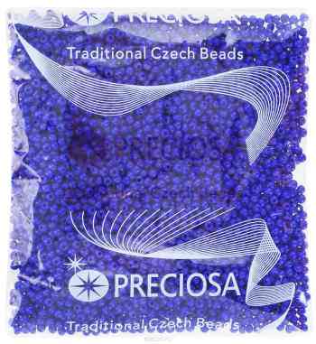 Бисер Preciosa "Ассорти", матовый, цвет: темно-синий (08), 10/0, 50 г. 163142