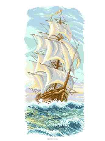 Канва с нанесенным рисунком для вышивания Матренин Посад "Утренний бриз", 22 х 45 см