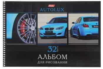 Hatber Альбом для рисования Autolux 32 листа цвет голубой