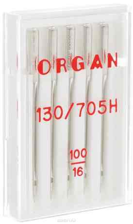 Набор универсальных игл для швейных машин "Organ", №100, 5 шт