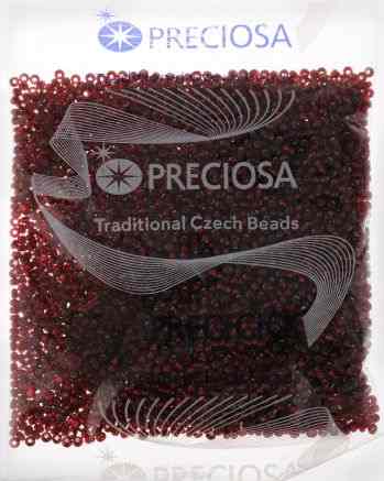 Бисер Preciosa "Ассорти", прозрачный, цвет: бордовый (05), 10/0, 50 г