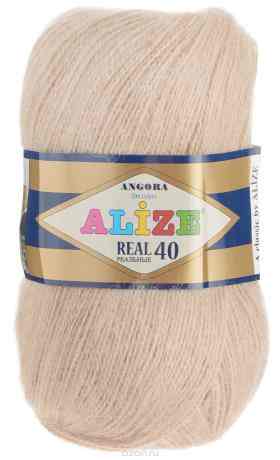 Пряжа для вязания Alize "Angora Real", цвет: бежевый (05), 480 м, 100 г, 5 шт