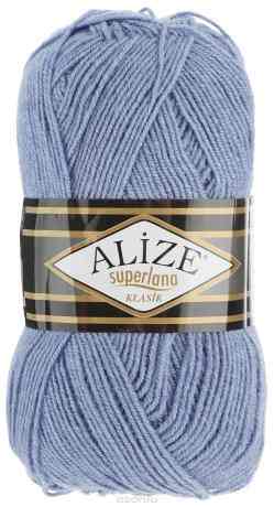 Пряжа для вязания Alize "Superlana Klasik", цвет: серо-голубой (221), 280 м, 100 г, 5 шт