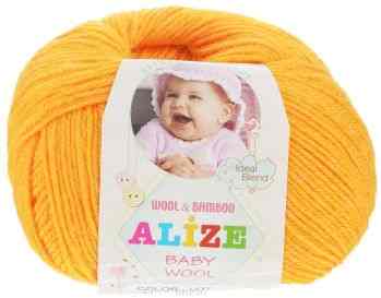 Пряжа для вязания Alize "Baby Wool", цвет: оранжевый (14), 175 м, 50 г, 10 шт