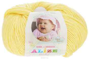 Пряжа для вязания Alize "Baby Wool", цвет: светло-желтый (187), 175 м, 50 г, 10 шт