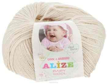Пряжа для вязания Alize "Baby Wool", цвет: светло-бежевый (310), 175 м, 50 г, 10 шт