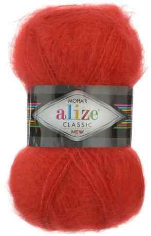 Пряжа для вязания Alize "Mohair Classik New", цвет: красный (56), 200 м, 100 г, 5 шт