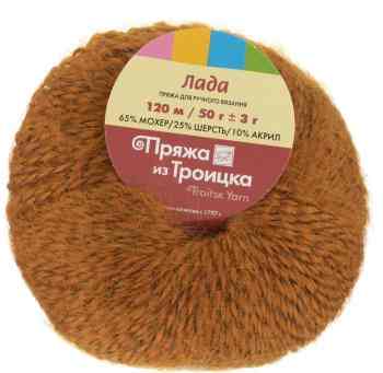 Пряжа для вязания "Лада", цвет: медный (1290), 120 м, 50 г, 10 шт