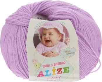 Пряжа для вязания Alize "Baby Wool", цвет: нежно-розовый (672), 175 м, 50 г, 10 шт