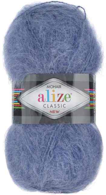 Пряжа для вязания Alize "Mohair Classik New", цвет: джинсовый (411), 200 м, 100 г, 5 шт