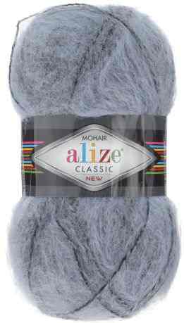 Пряжа для вязания Alize "Mohair Classik New", цвет: грифельный, черный (51-60), 200 м, 100 г, 5 шт