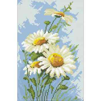 Набор для изготовления картины со стразами Паутинка "Ромашки ", 29 х 19 см
