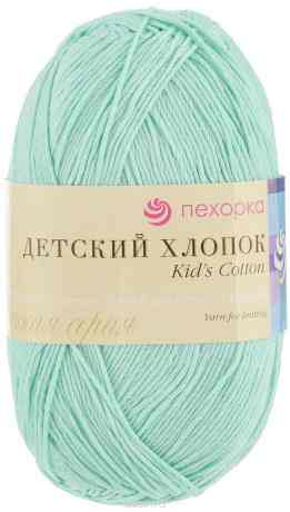 Пряжа для вязания Пехорка "Детский хлопок", цвет: мята (411), 330 м, 100 г, 5 шт