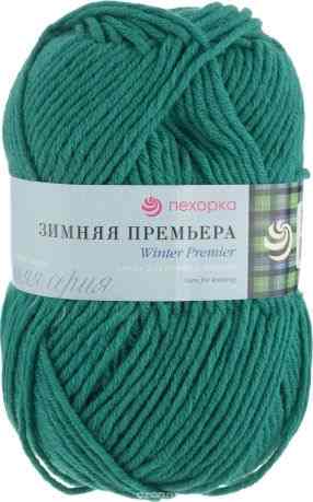Пряжа для вязания Пехорка "Зимняя премьера", цвет: изумруд (335), 150 м, 100 г, 10 шт