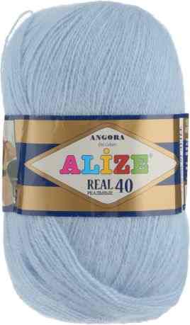 Пряжа для вязания Alize "Angora Real", цвет: светло-голубой (51), 480 м, 100 г, 5 шт