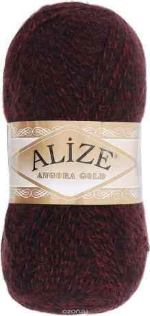Пряжа для вязания Alize "Angora Gold", цвет: бордовый, черный (705), 550 м, 100 г, 5 шт