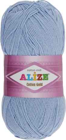 Пряжа для вязания Alize "Cotton Gold", цвет: голубой (40), 330 м, 100 г, 5 шт