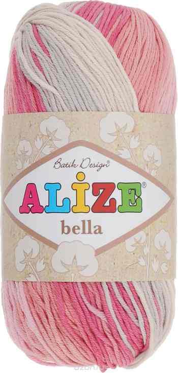 Пряжа для вязания Alize "Bella Batik", цвет: малиновый, розовый, белый (5512), 180 м, 50 г, 5 шт