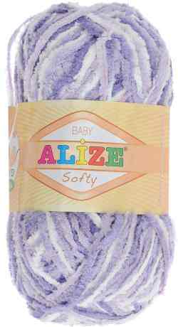 Пряжа для вязания Alize "Softy", цвет: сиреневый, фиолетовый, белый (51627), 115 м, 50 г, 5 шт