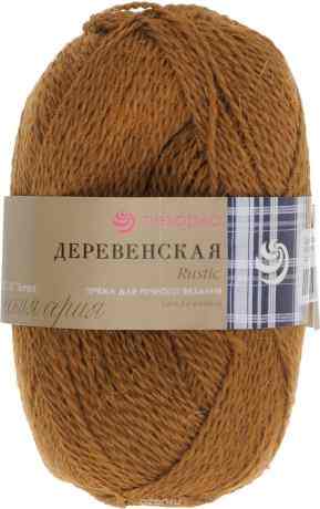 Пряжа для вязания Пехорка "Деревенская", цвет: золото (34), 250 м, 100 г, 10 шт