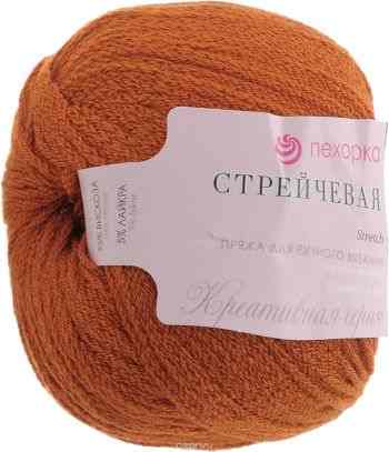 Пряжа для вязания Пехорка "Стрейчевая", цвет: рябина (250), 250 м, 50 г, 10 шт