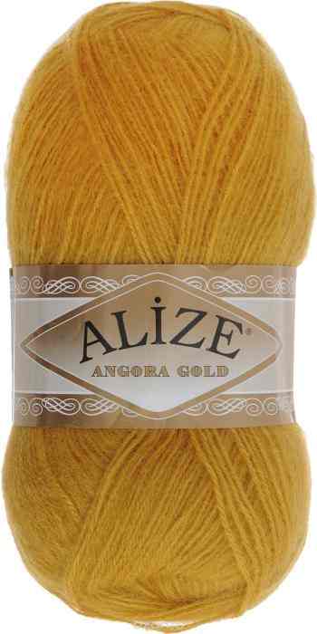 Пряжа для вязания Alize "Angora Gold", цвет: золотой (02), 550 м, 100 г, 5 шт