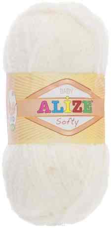 Пряжа для вязания Alize "Softy", цвет: слоновая кость (62), 115 м, 50 г, 5 шт