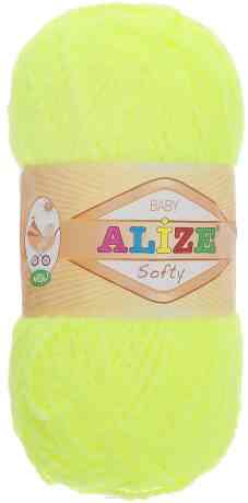 Пряжа для вязания Alize "Softy", цвет: неоновый желтый (552), 115 м, 50 г, 5 шт