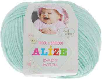 Пряжа для вязания Alize "Baby Wool", цвет: мята (19), 175 м, 50 г, 10 шт