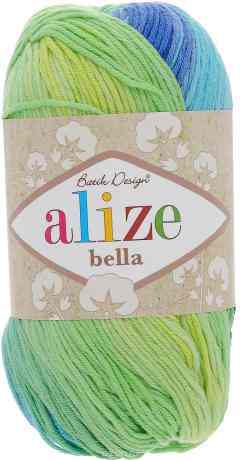 Пряжа для вязания Alize "Bella Batik", цвет: голубой, зеленый, салатовый (4150), 180 м, 50 г, 5 шт