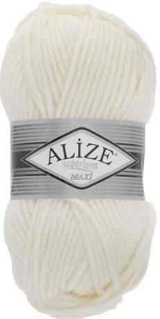 Пряжа для вязания Alize "Superlana Maxi", цвет: светло-желтый (62), 100 м, 100 г, 5 шт