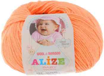 Пряжа для вязания Alize "Baby Wool", цвет: ярко-оранжевый (654), 175 м, 50 г, 10 шт