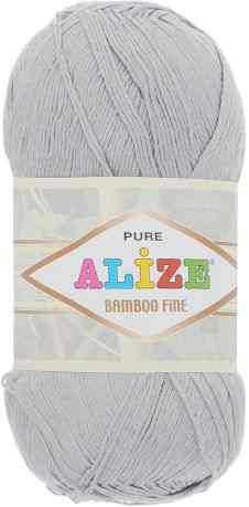 Пряжа для вязания Alize "Bamboo Fine", цвет: светло-серый (52), 440 м, 100 г, 5 шт