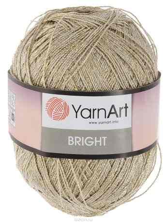Пряжа для вязания YarnArt "Bright", цвет: белый, золотой (101), 340 м, 90 г, 6 шт