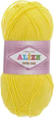 Пряжа для вязания Alize "Cotton Gold", цвет: желтый (110), 330 м, 100 г, 5 шт
