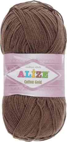 Пряжа для вязания Alize "Cotton Gold", цвет: коричневый (493), 330 м, 100 г, 5 шт